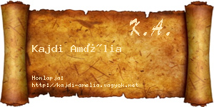 Kajdi Amélia névjegykártya